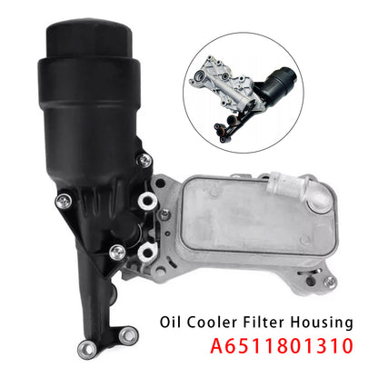 06.2016-04.2023 MERCEDES-BENZ C-Class Convertible (A205) A6511801310 Engines Oil Cooler Filter Housing + Cooler