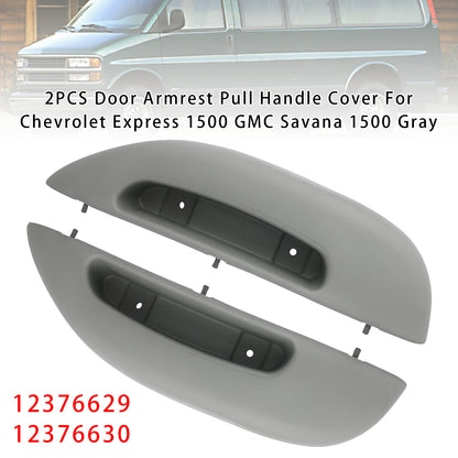 1996-2002 Chevrolet Express 1500 All Body Style Front Left & Right Gray 12376630 2PCS Door Armrest Pull Handle Cover
