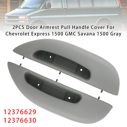 Chevrolet Express 1500 GMC Savana 1500 Gray 2PCS Door Armrest Pull Handle Cover