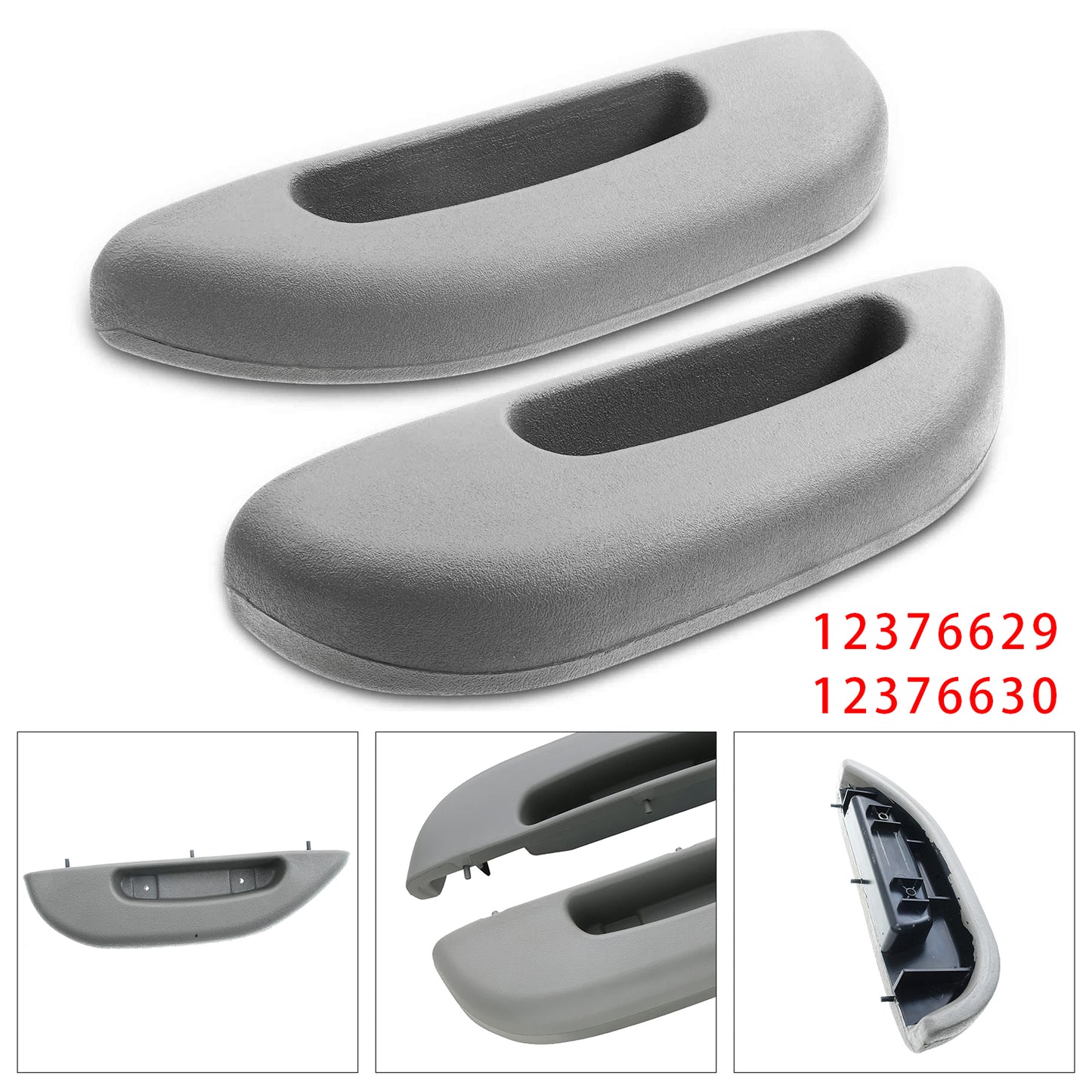 1996-2002 Chevrolet Express 1500 All Body Style Front Left & Right Gray 12376630 2PCS Door Armrest Pull Handle Cover