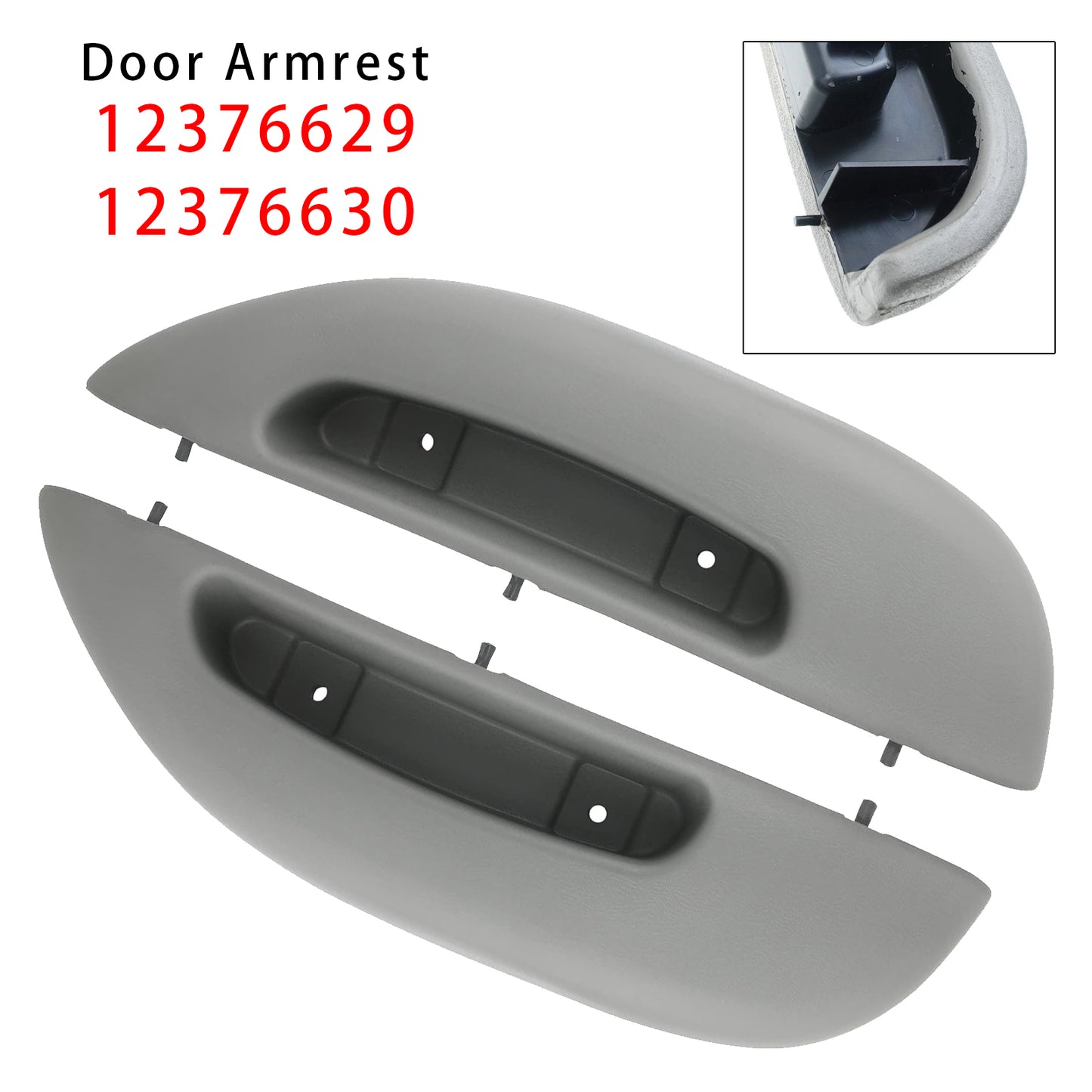 1996-2002 Chevrolet Express 1500 All Body Style Front Left & Right Gray 12376630 2PCS Door Armrest Pull Handle Cover