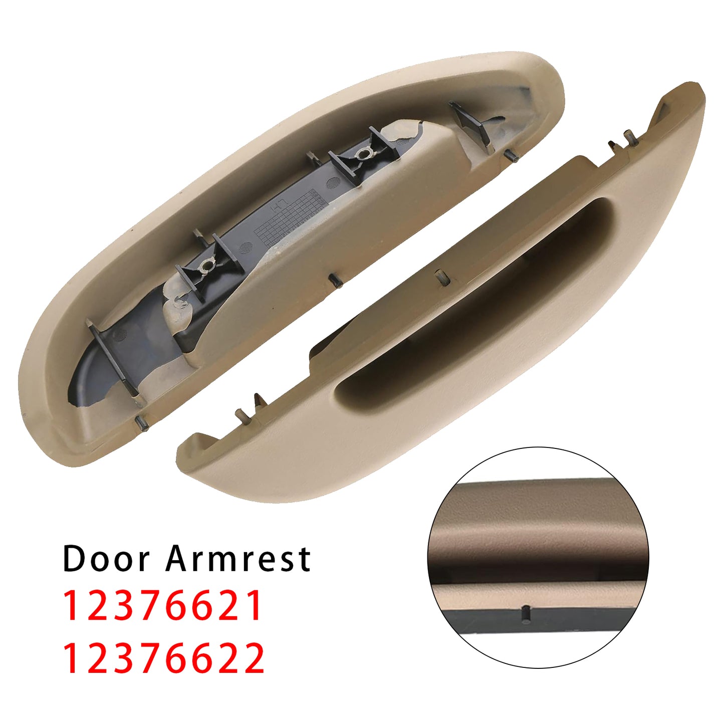 1996-2002 Chevy GMC Savana Van Tan 2PCS Door Armrest Pull Handle Cover