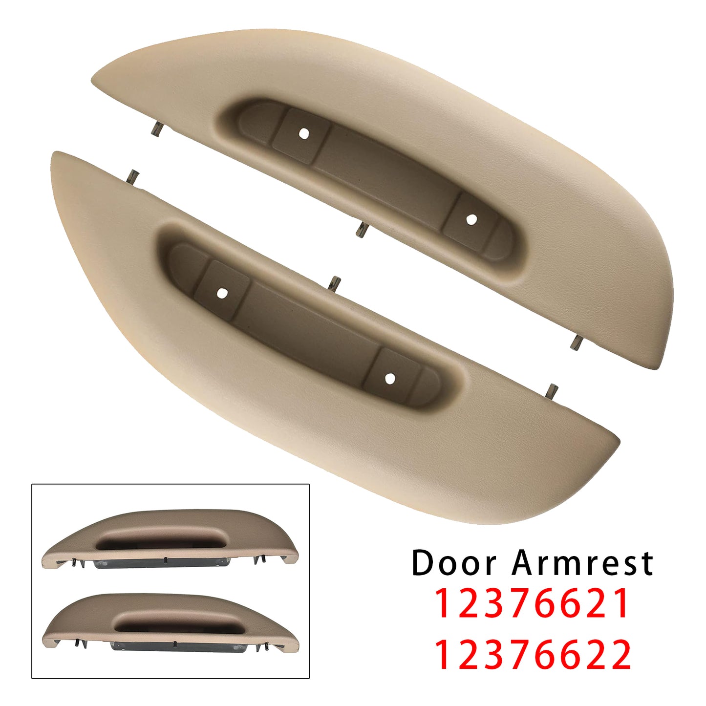 1996-2002 Chevy GMC Savana Van Tan 2PCS Door Armrest Pull Handle Cover