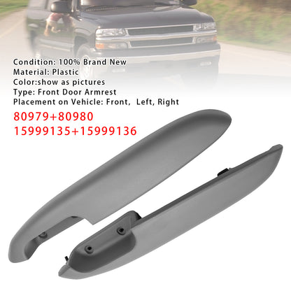 Suburban Silverado Sierra Grey‎ 15999135 15999136 80979 80980 2PCS Front Door Arm Rests