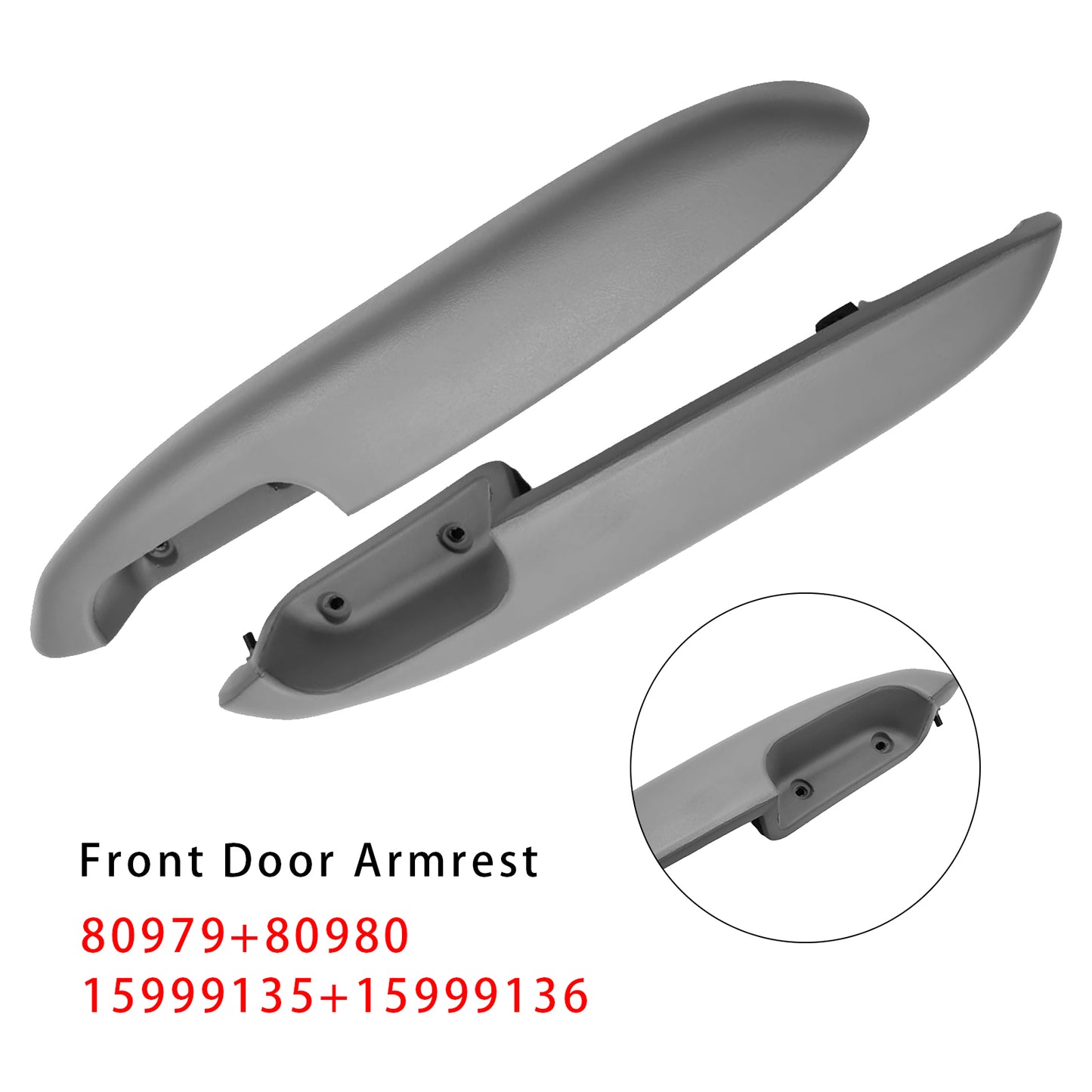 Suburban Silverado Sierra Grey‎ 15999135 15999136 80979 80980 2PCS Front Door Arm Rests