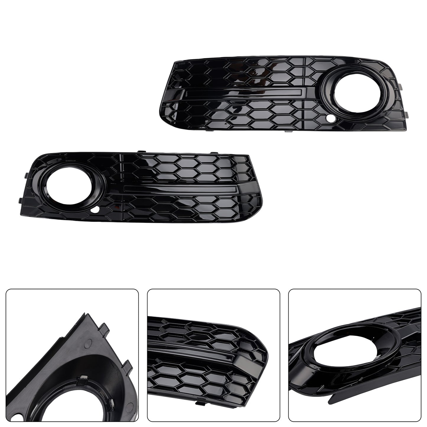 2009-2012 Audi A4 B8 Standard Version 8K0807682 2PCS Front Honeycomb Fog Light Grill