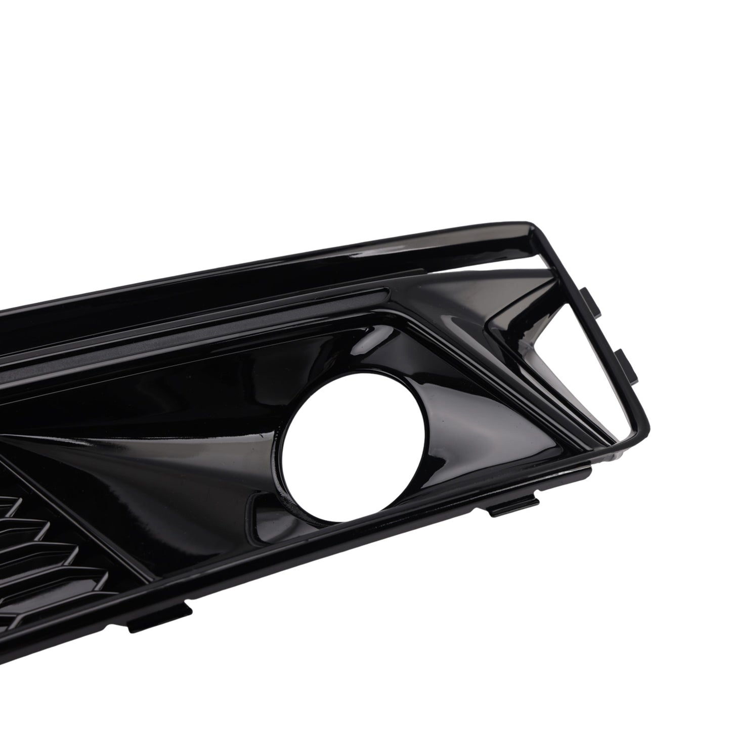 2016-2019 Audi A4 B9 S4 2PCS Black Front Bumper Foglight Grille Grill Fit