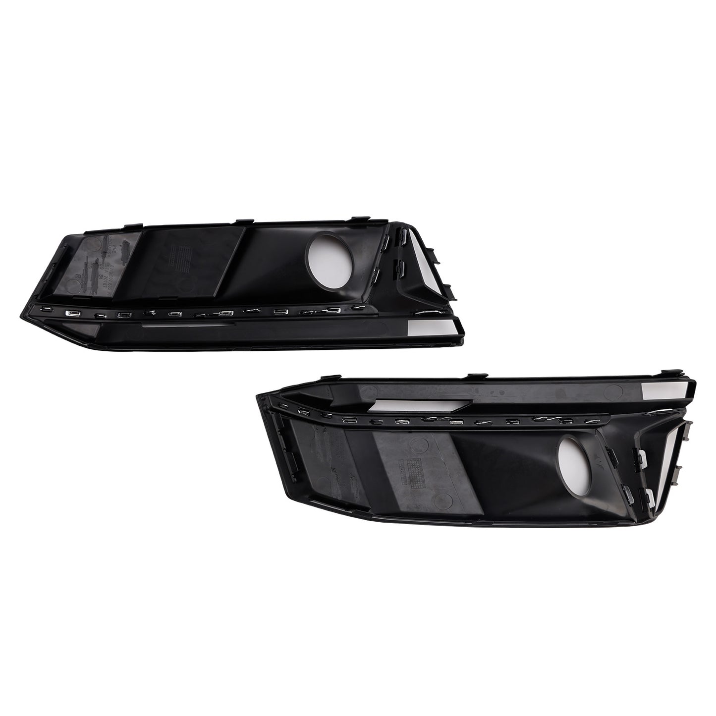 2016-2019 AUDI A4 B9 S-line S4 (8W) With ACC Hole 8W0807682G 2PCS Black Chrome Front Bumper Foglight Grille Grill