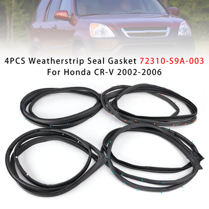 2002-2006 Honda CR-V 72310-S9A-003 4PCS Weatherstrip Seal Gasket