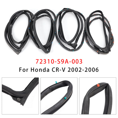 2002-2006 Honda CR-V 72310-S9A-003 4PCS Weatherstrip Seal Gasket