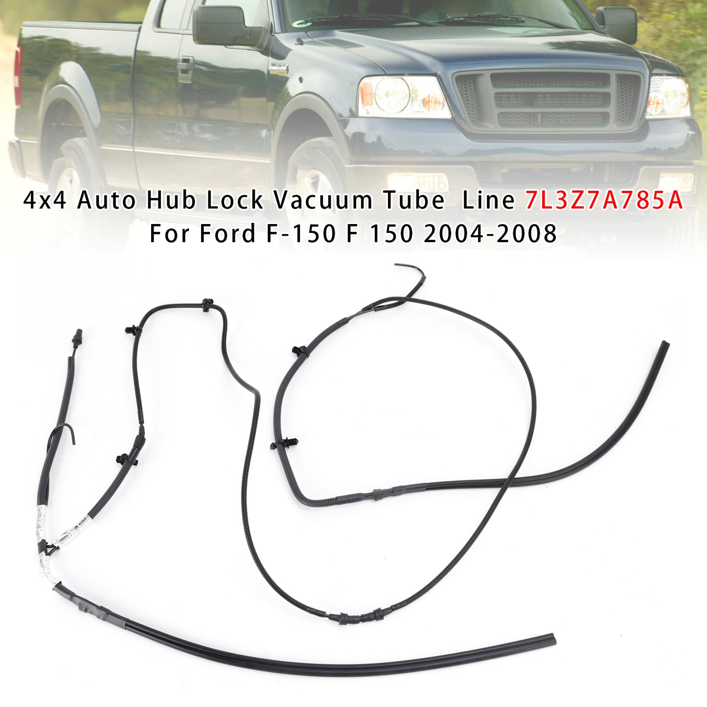 2004-2008 Ford F-150 F 150 7L3Z7A785A 4x4 Auto Hub Lock Vacuum Tube Line