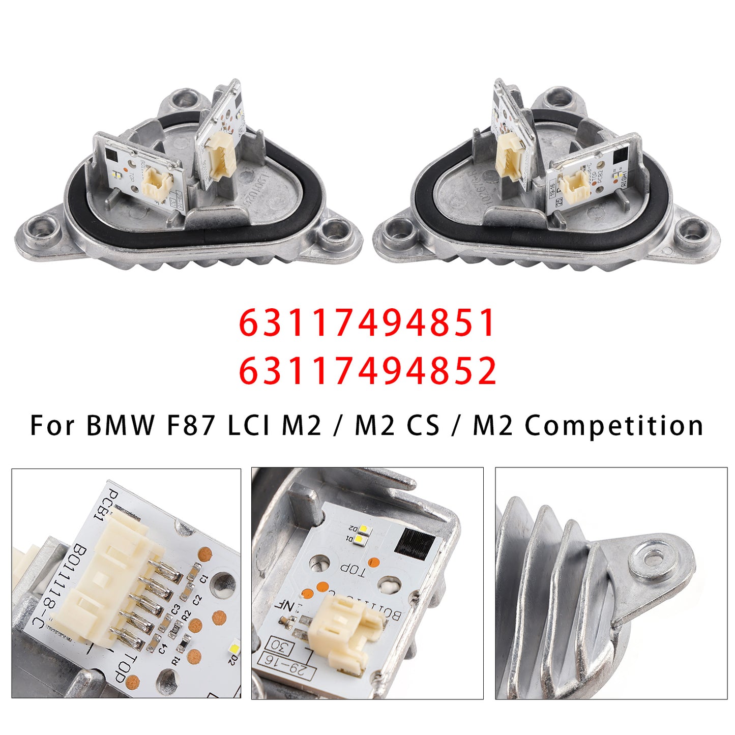 BMW F87 LCI M2 / M2 CS / M2 Competition 63117494852 2PCS Angel Eye DRL LED Module