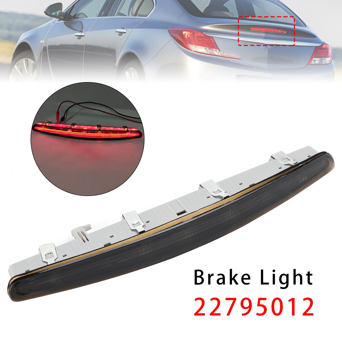 2008-2012 Vauxhall/Opel Insignia A Mk1 Pre-Facelift Black 22795012 Rear Third Brake Light Lamp