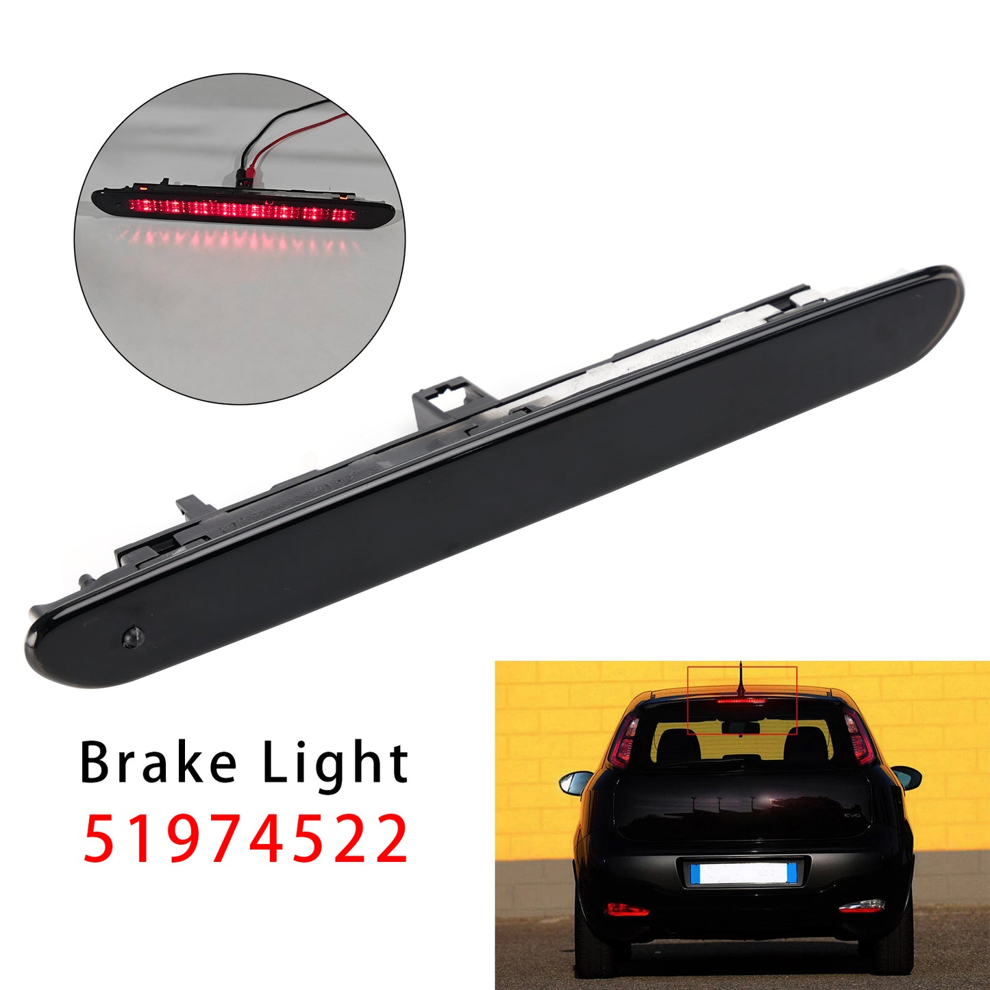 2005-2012 Fiat Grande Punto 51722247 Rear Third Brake Light Lamp