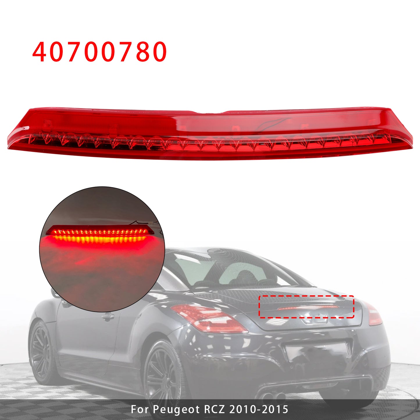 2010-2015 Peugeot RCZ 6350KE Rear Third Brake Light Lamp