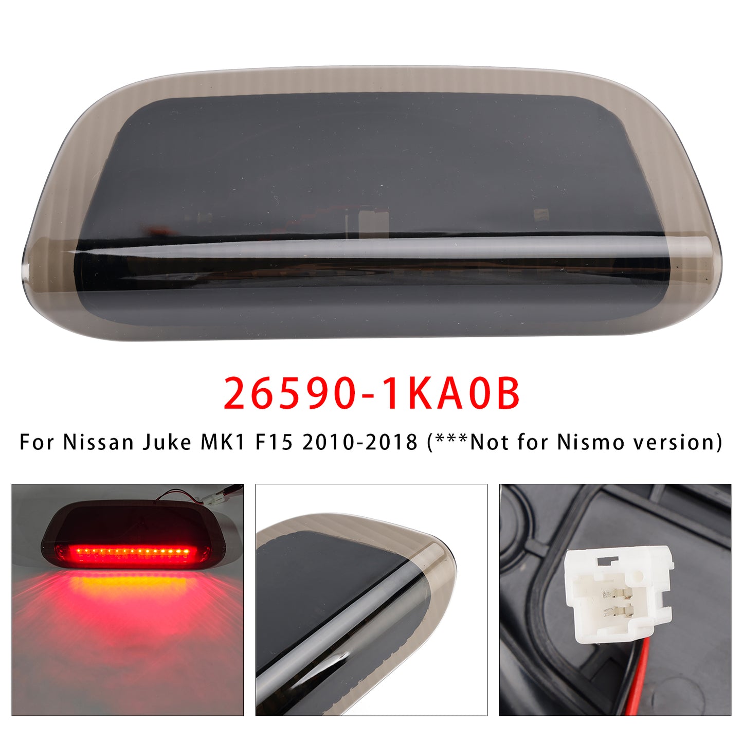 2010-2018 Nissan Juke MK1 F15 Black 26590-1KA0B Rear Third Brake Light Lamp