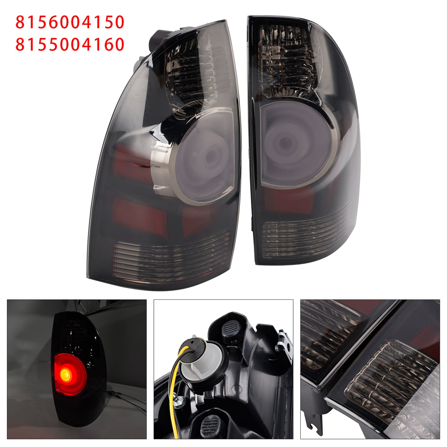 2005-2015 Toyota Tacoma Base Crew Cab Pickup 4-Door 8155004160 Left+ Right LED Tail Lights Brake Lamp