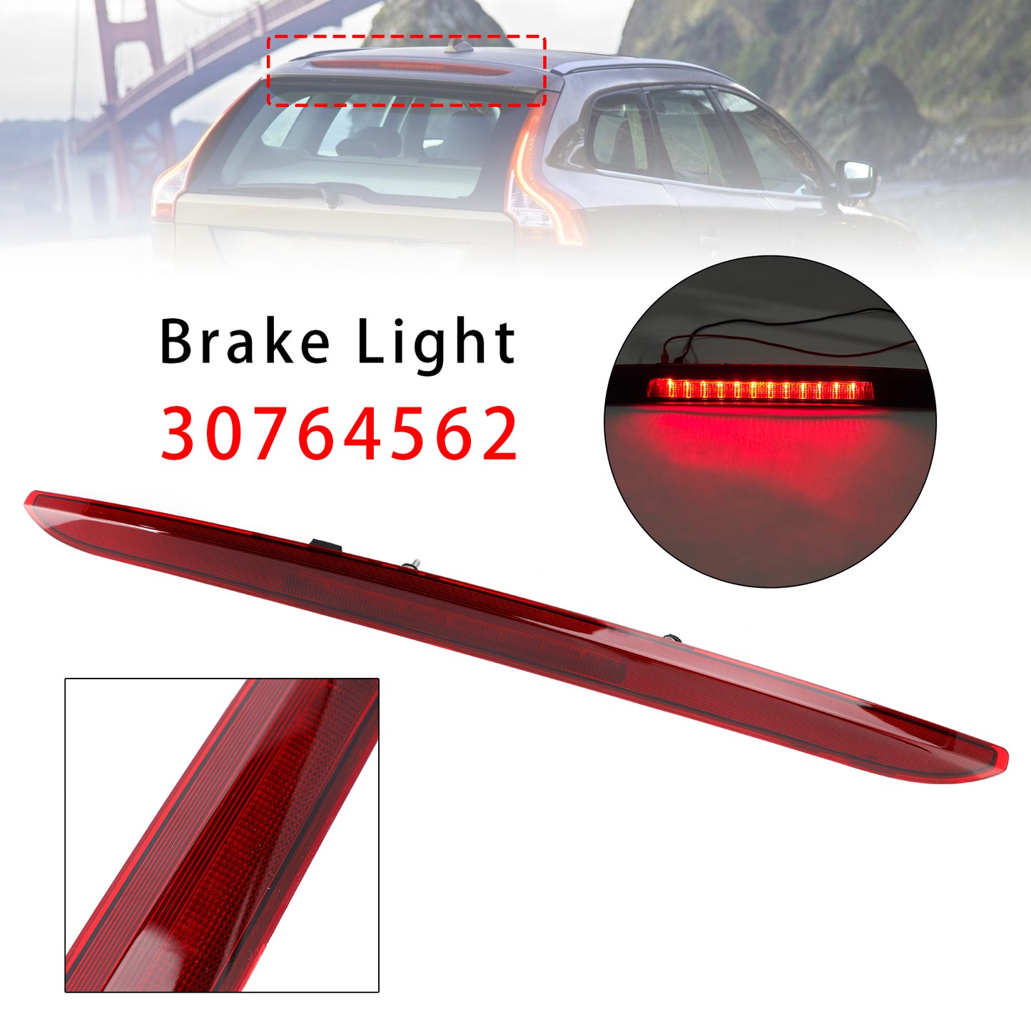 2008-2017 Volvo XC60 31395081 Rear Third Brake Light Lamp