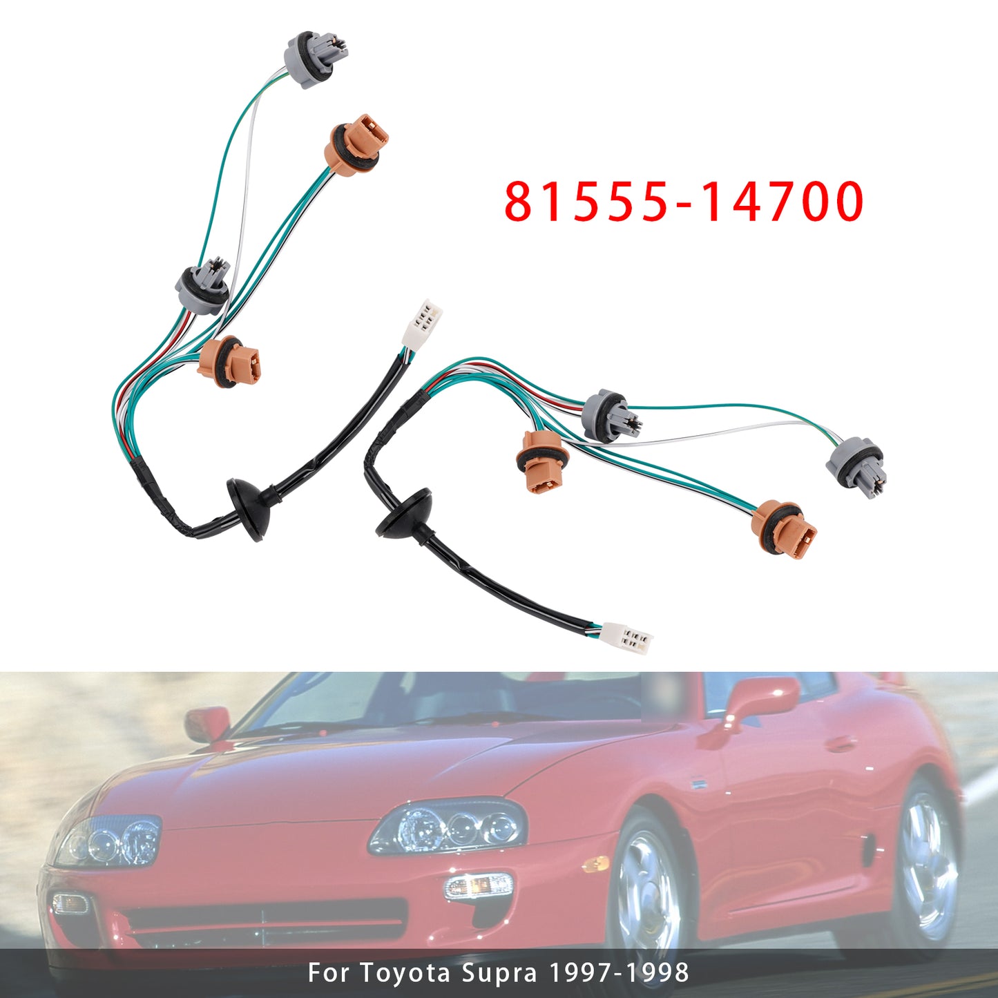 1997-1998 Toyota Supra 81555-14700 2PCS Tail Light Harness