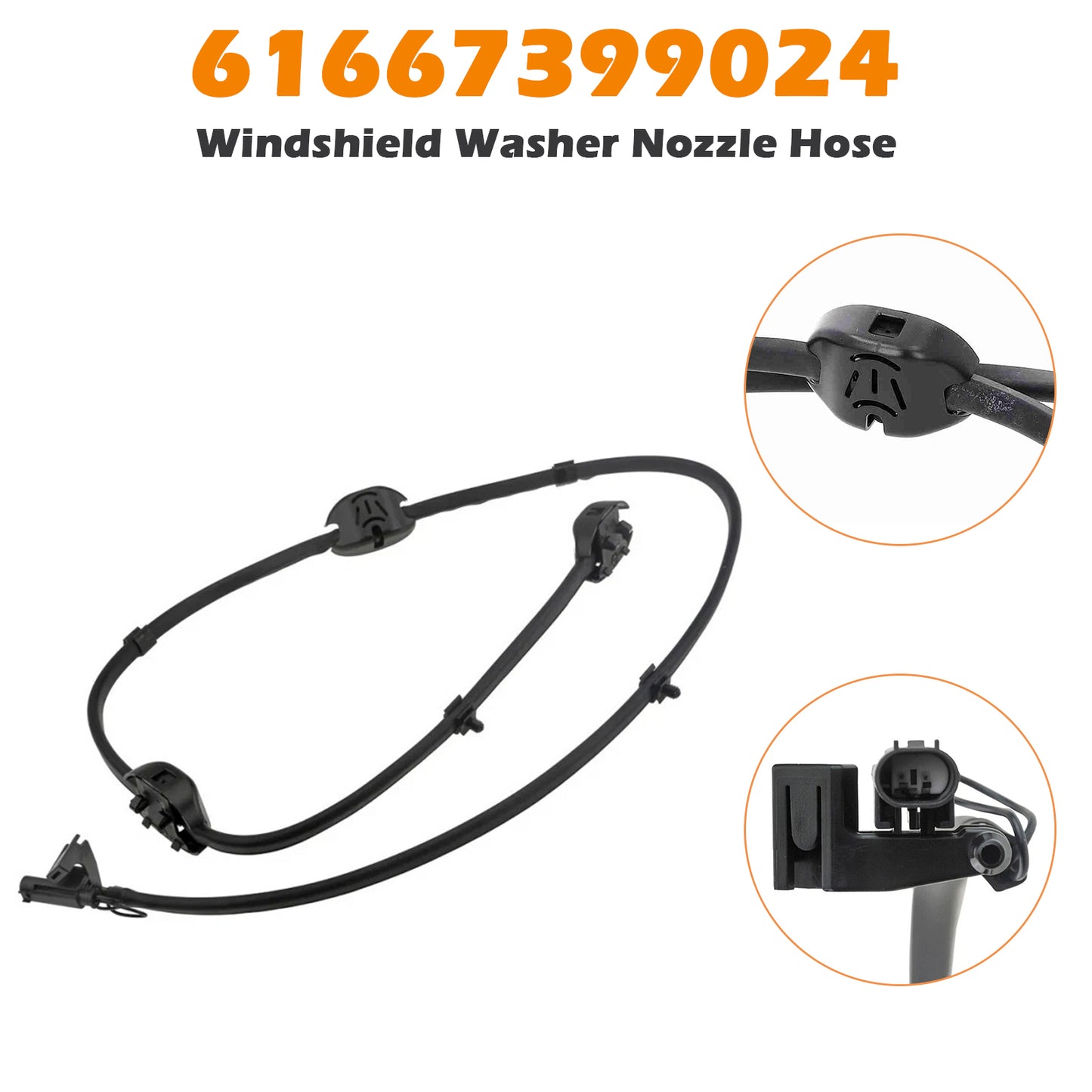 19-25 X4 G02 2018-2024 BMW X3 G01 61667399024 Windshield Washer Nozzle Hose
