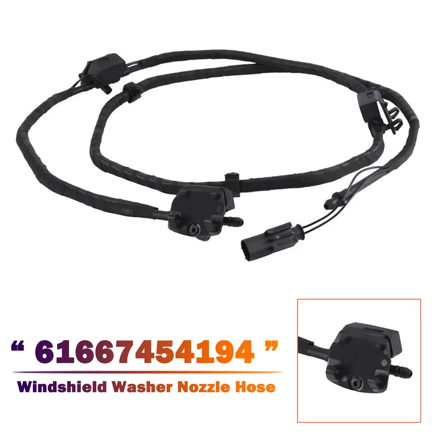 2014.11-2022.05 BMW X1 (F48) sDrive 16 d 1496 61667454194 Windshield Washer Nozzle Hose