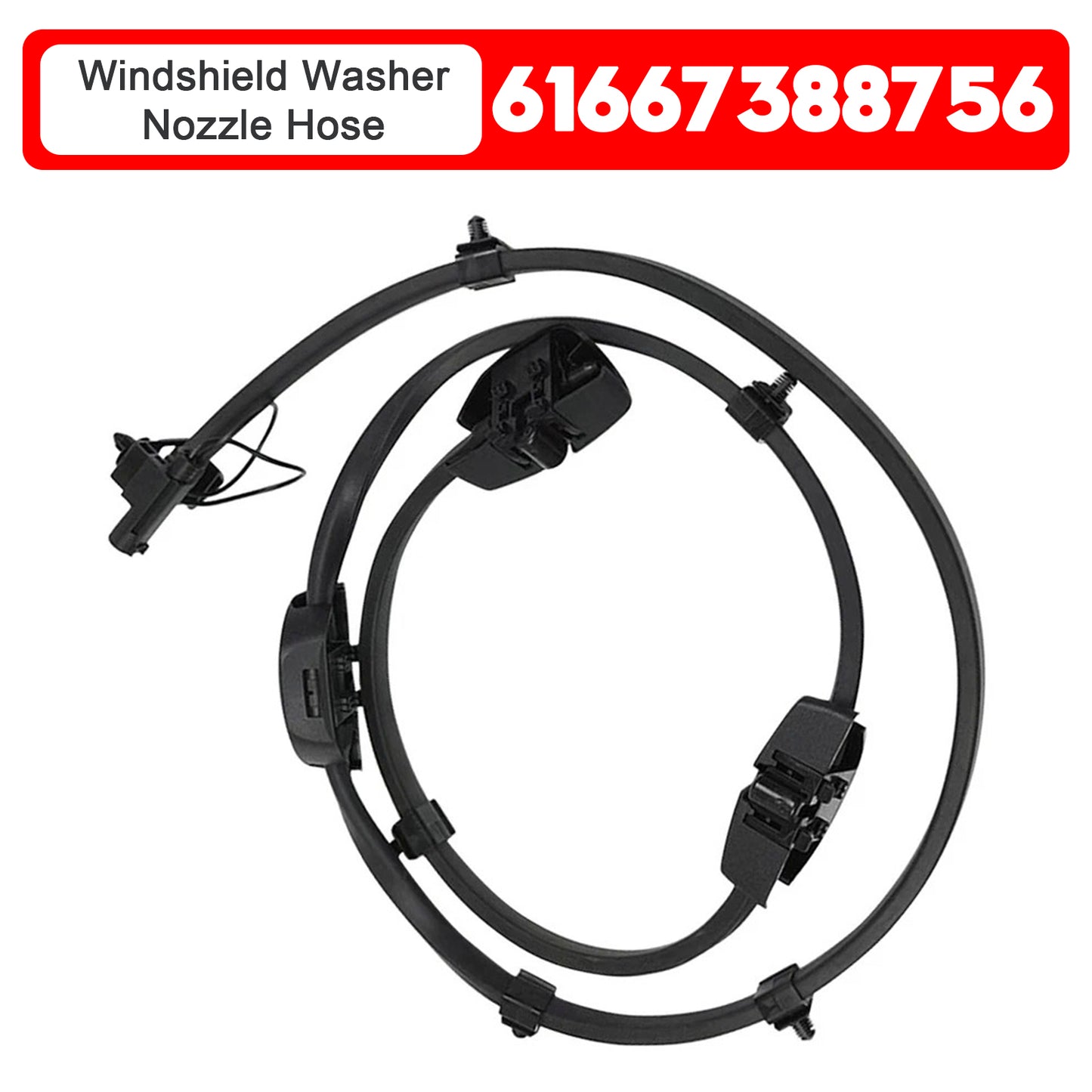 BMW 5-Ser G30 G31 F90 M5 G38 530i 61667388756 Windshield Washer Nozzle Hose