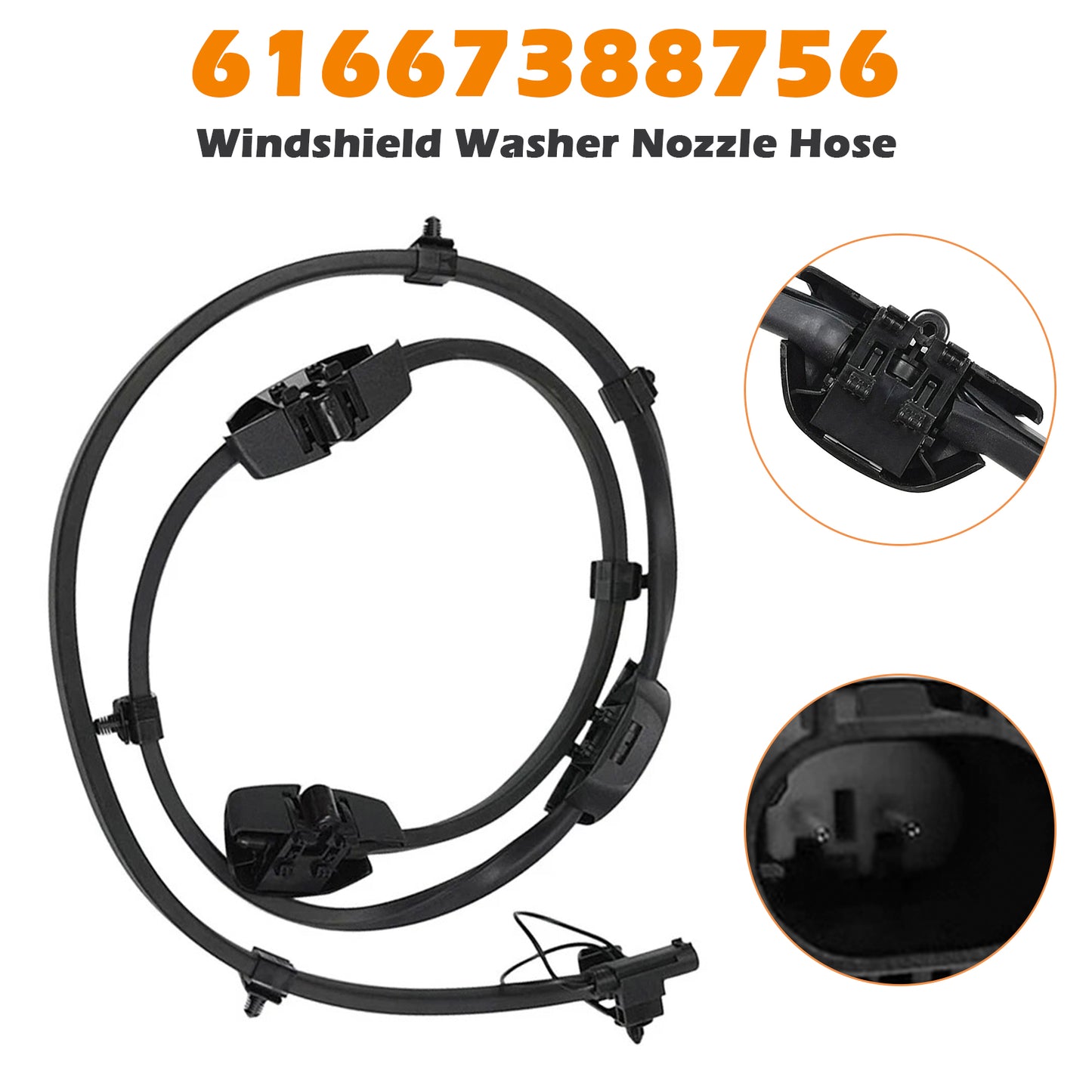 BMW 5-Ser G30 G31 F90 M5 G38 530i 61667388756 Windshield Washer Nozzle Hose