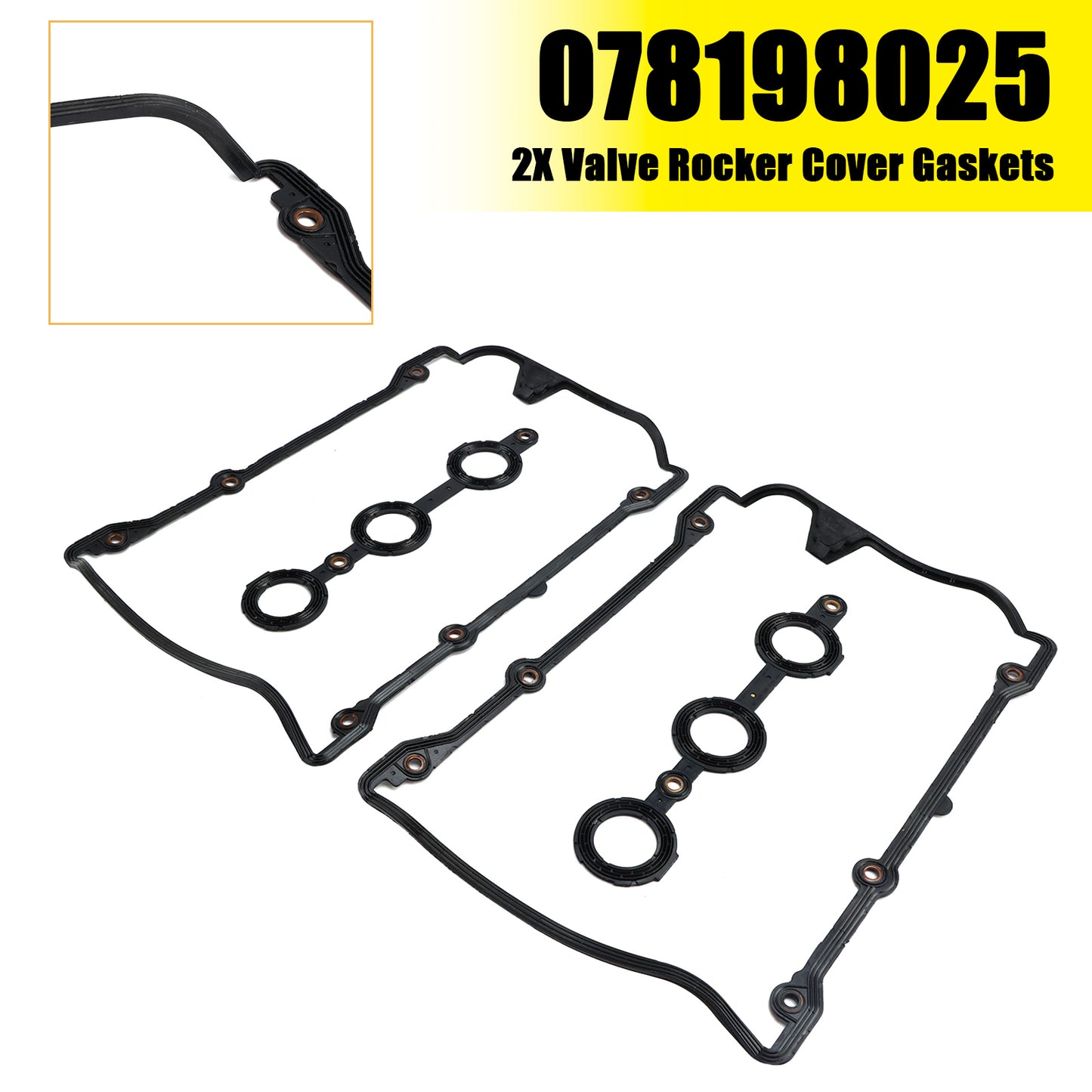 VW Passat 2.8 2.7 2.4 Petrol 078198025 2X Valve Rocker Cover Gaskets