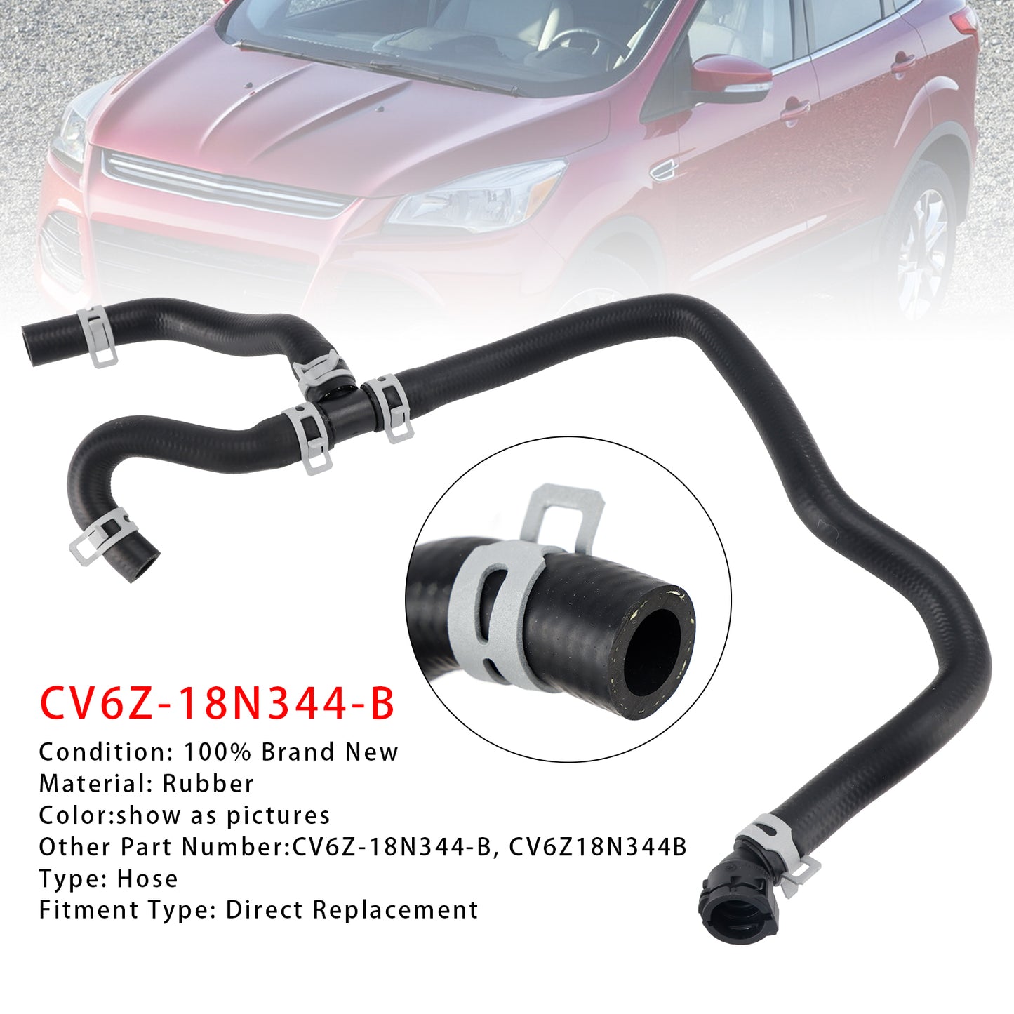 2013-2016 Ford Escape CV6Z18N344B Heater Water Engine Coolant Hose