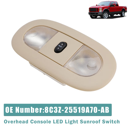 Ford F250 F350 F450 8C3Z-25519A70-AB Overhead Console LED Light Sunroof Switch Beige