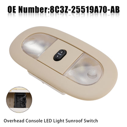 Ford F250 F350 F450 8C3Z-25519A70-AB Overhead Console LED Light Sunroof Switch Beige