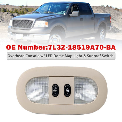 2004-2008 Ford F-150 7L3Z-18519A70-BA Overhead Console Dome Map Light Sunroof Switch