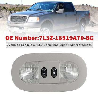 2004-2008 Ford F-150 7L3Z-18519A70-BC Overhead Console Dome Map Light Sunroof Switch
