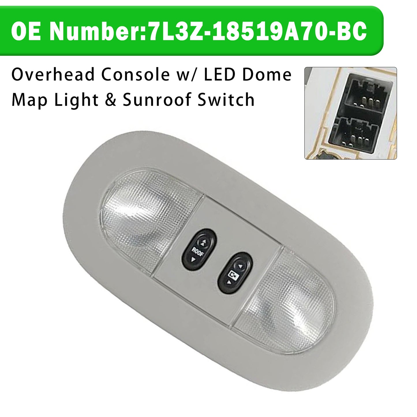 2004-2008 Ford F-150 7L3Z-18519A70-BC Overhead Console Dome Map Light Sunroof Switch