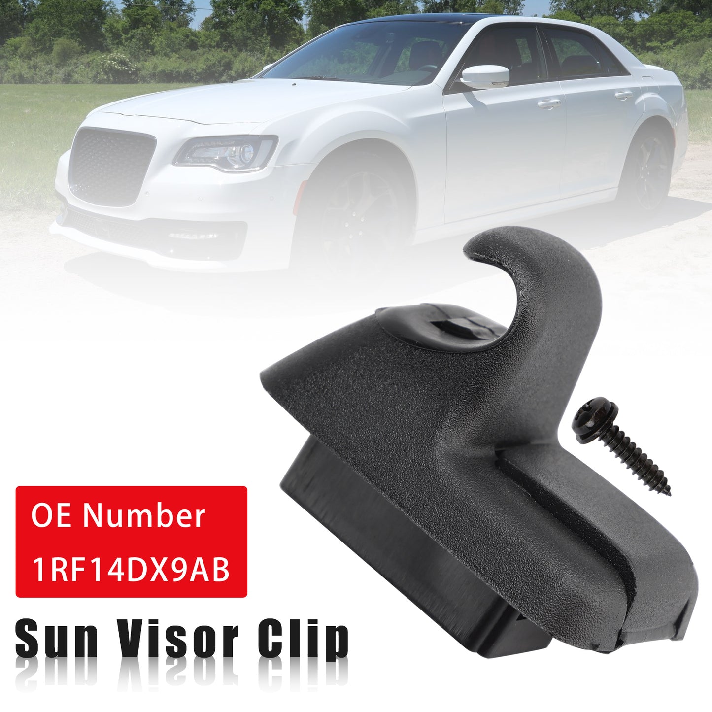 2011-2020 Chrysler 300 1RF14DX9AB Black Sun Visor Clip Fit