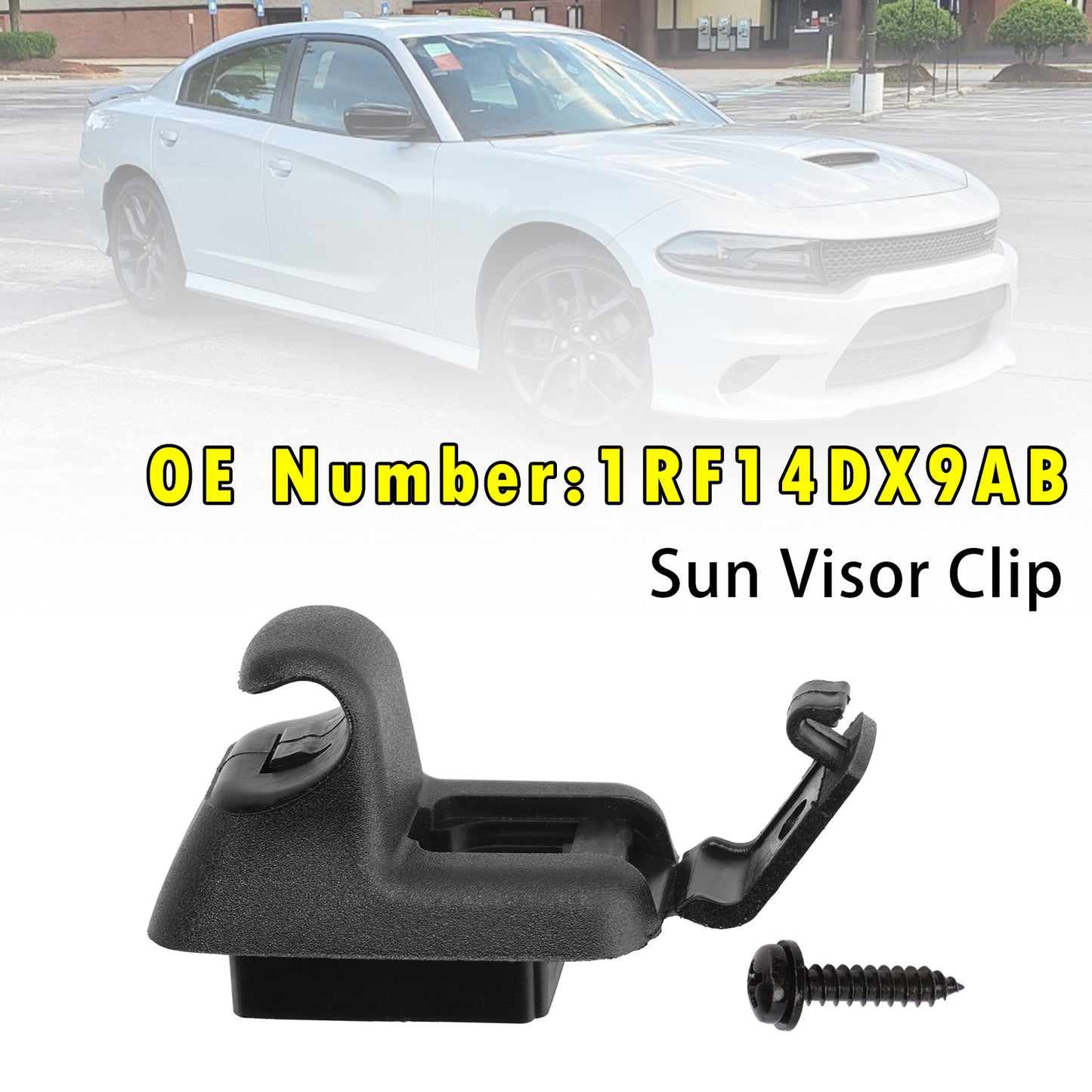 2011-2020 Chrysler 300 1RF14DX9AB Black Sun Visor Clip Fit