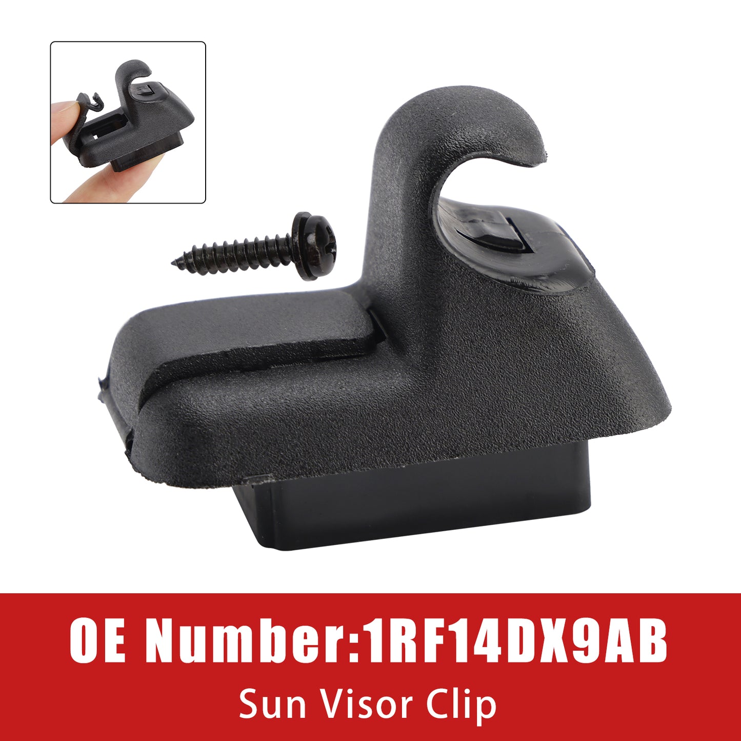 2011-2020 Chrysler 300 1RF14DX9AB Black Sun Visor Clip Fit