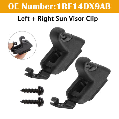 2011-2020 Chrysler 300 Dodge Charger 1RF14DX9AB 2x Black Sun Visor Clip Fit