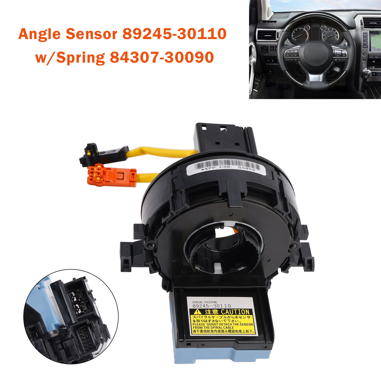 Lexus GX460 RX350 Toyota 4Runner 89245-30110 84307-30090 Angle Sensor w/Spring