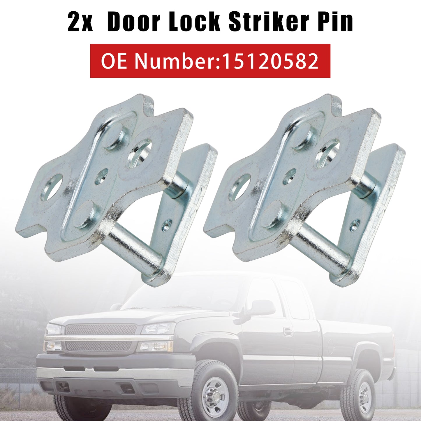 2001-2007 Chevy Silverado 1500 15120582 2x Door Lock Striker Pin