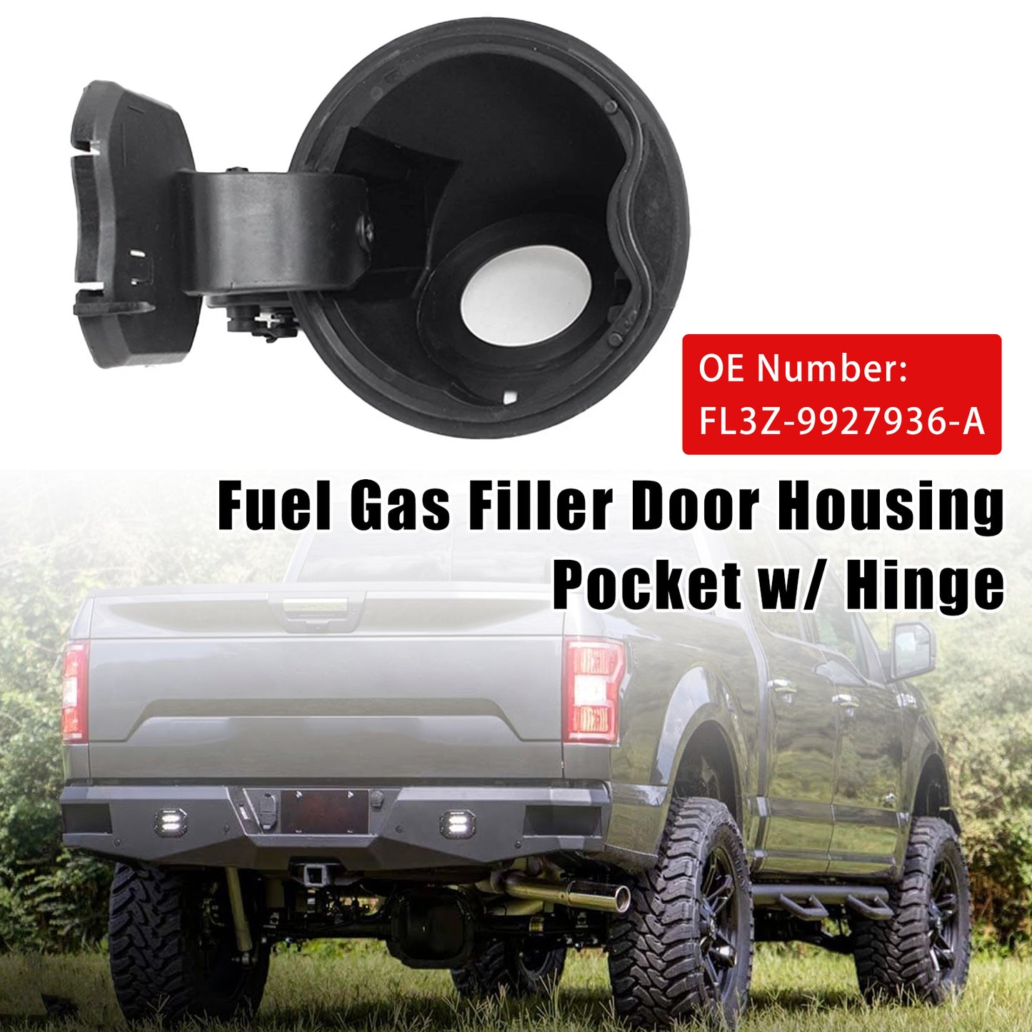 2015-2020 Ford F-150 FL3Z-9927936-A Fuel Gas Filler Door Housing Pocket w/ Hinge
