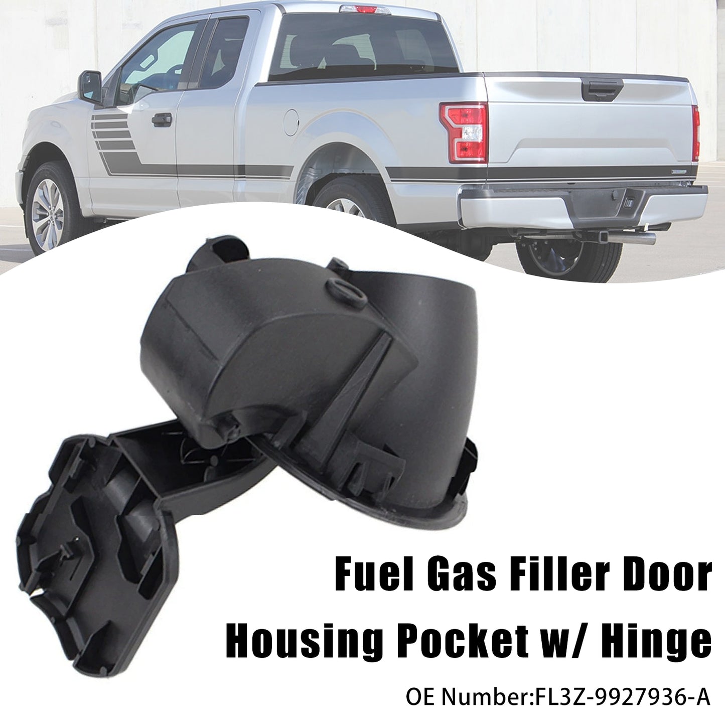 2015-2020 Ford F-150 FL3Z-9927936-A Fuel Gas Filler Door Housing Pocket w/ Hinge