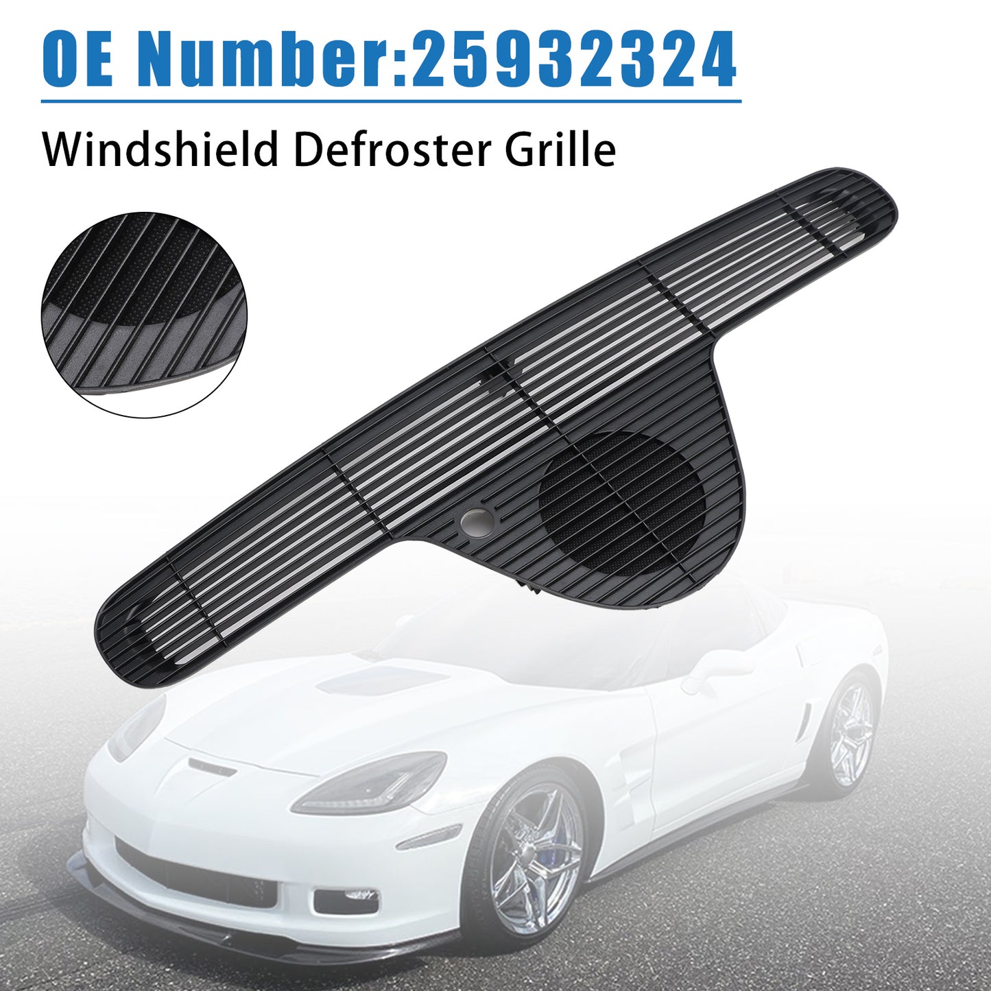 2005-2013 Chevy Corvette 25932324 Windshield Defroster Grille
