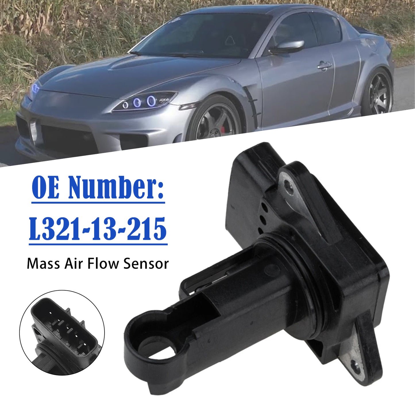 Mazda 2 5 6 CX-7 RX-8 197400-2160 L321-13-215 Mass Air Flow Meter Sensor