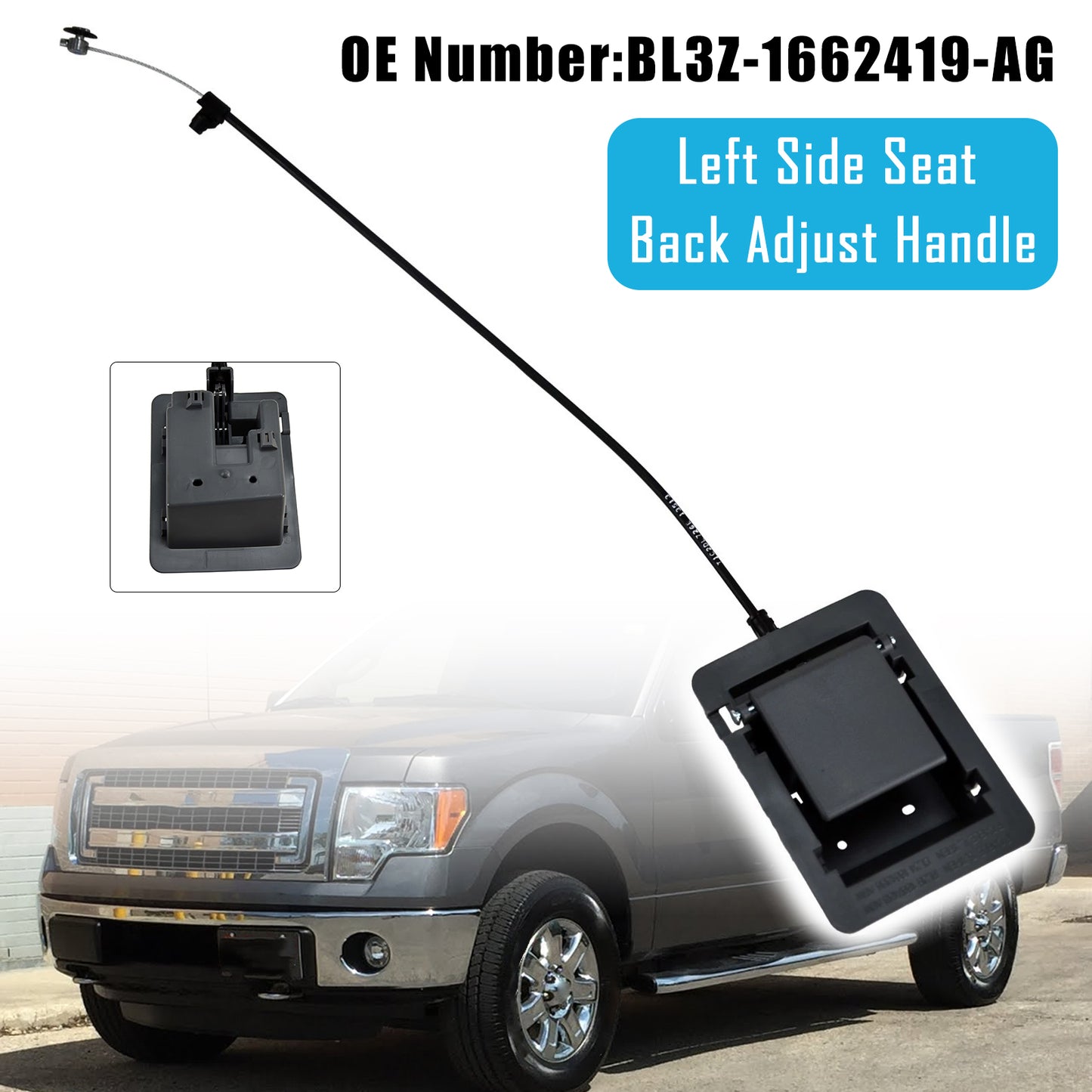 2009-2014 Ford F-150 BL3Z-1662419-AG Left Side Seat Back Adjust Handle