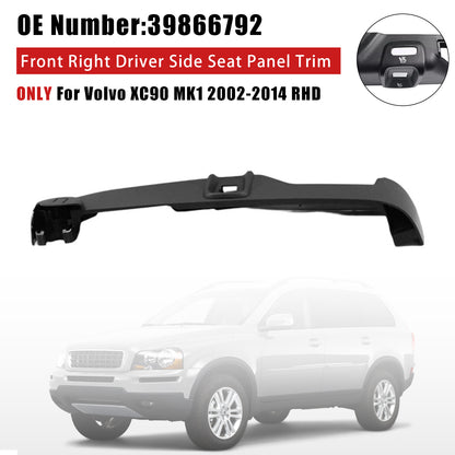 2002-2014 Volvo XC90 39866792 Front Right Driver Side Seat Panel Trim