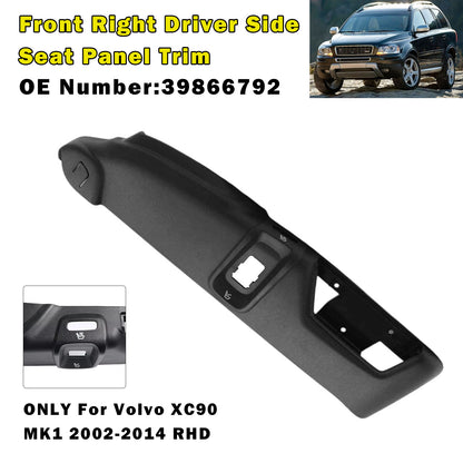 2002-2014 Volvo XC90 39866792 Front Right Driver Side Seat Panel Trim