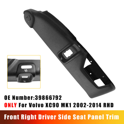 2002-2014 Volvo XC90 39866792 Front Right Driver Side Seat Panel Trim