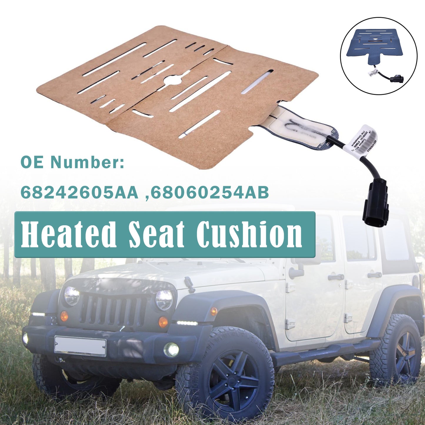 2011-2012 Jeep Wrangler 68242605AA Heated Seat Cushion