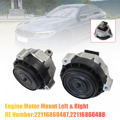2017-2019 BMW 530i 530i xDrive 2.0L 2Pcs Engine Motor Mount Left & Right